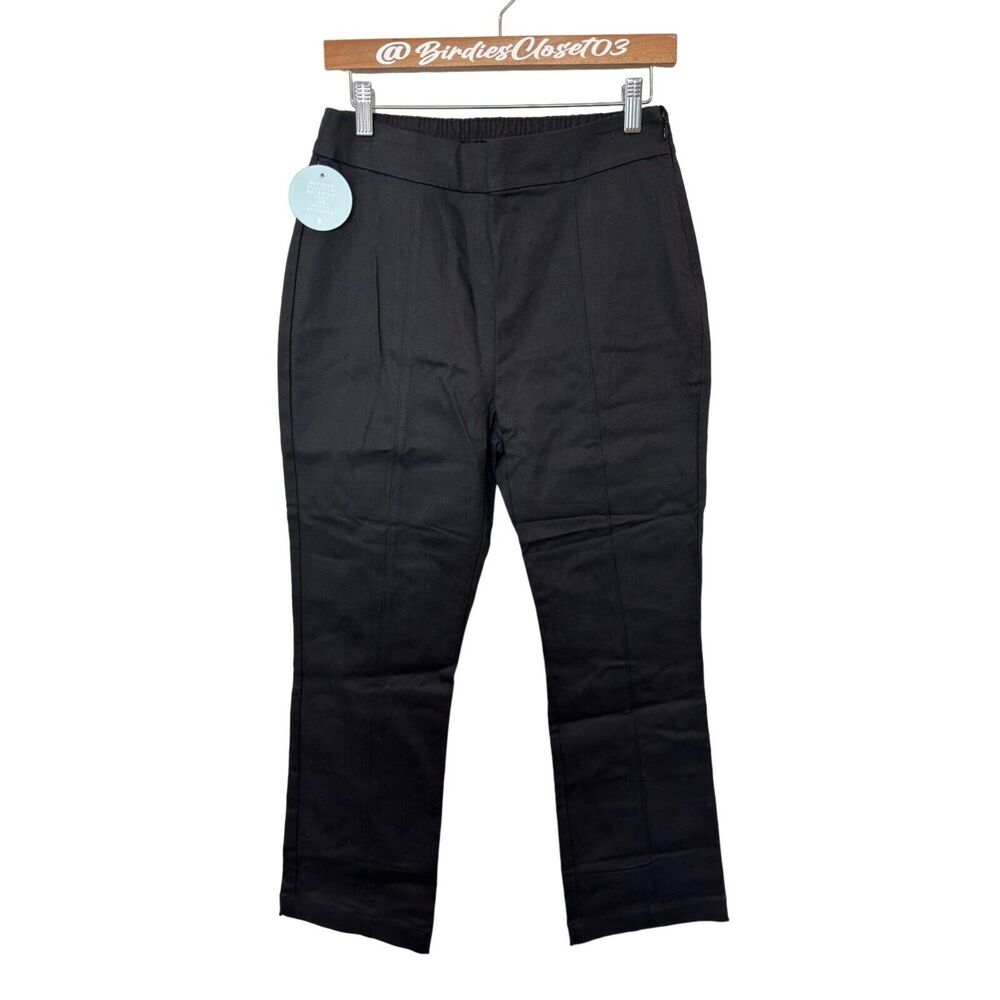 Hill House The Claire Stretch Preppy Academia Casual Black Pant NWT Small